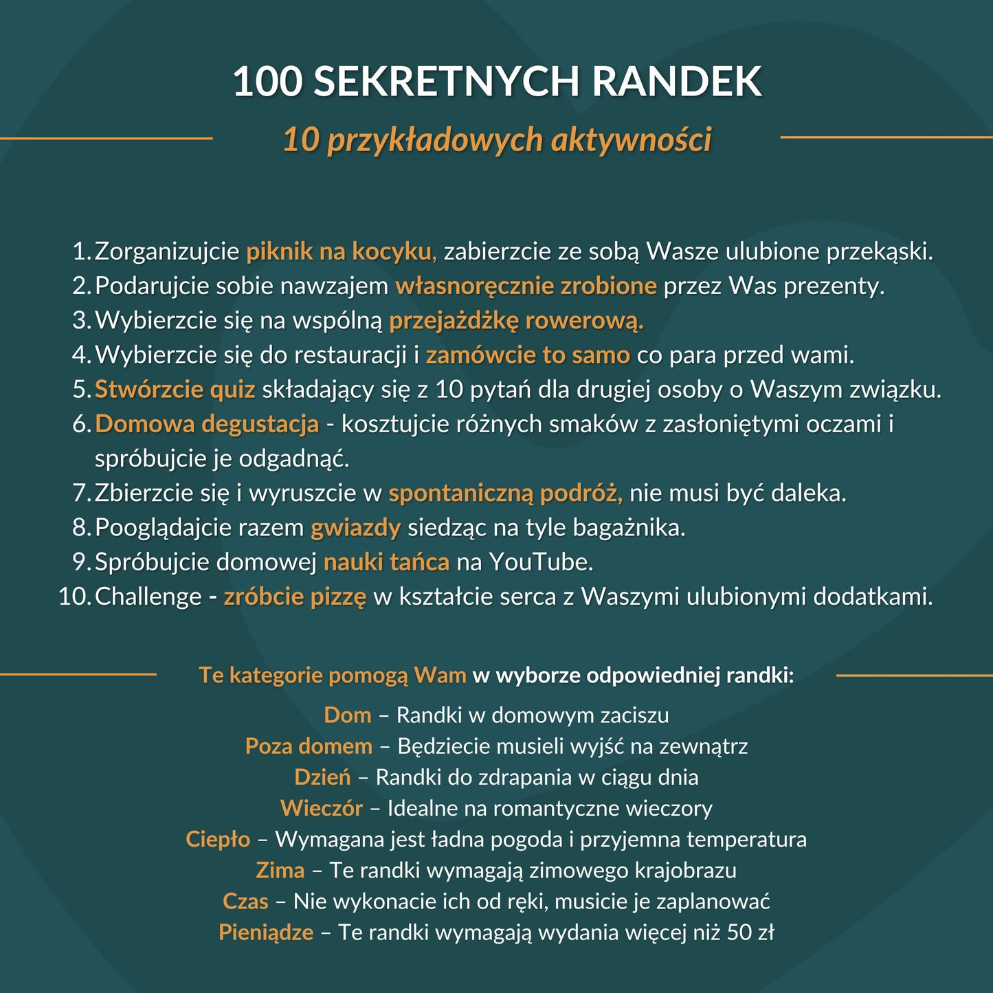 Plakat Zdrapka dla Par - 100 Sekretnych Randek