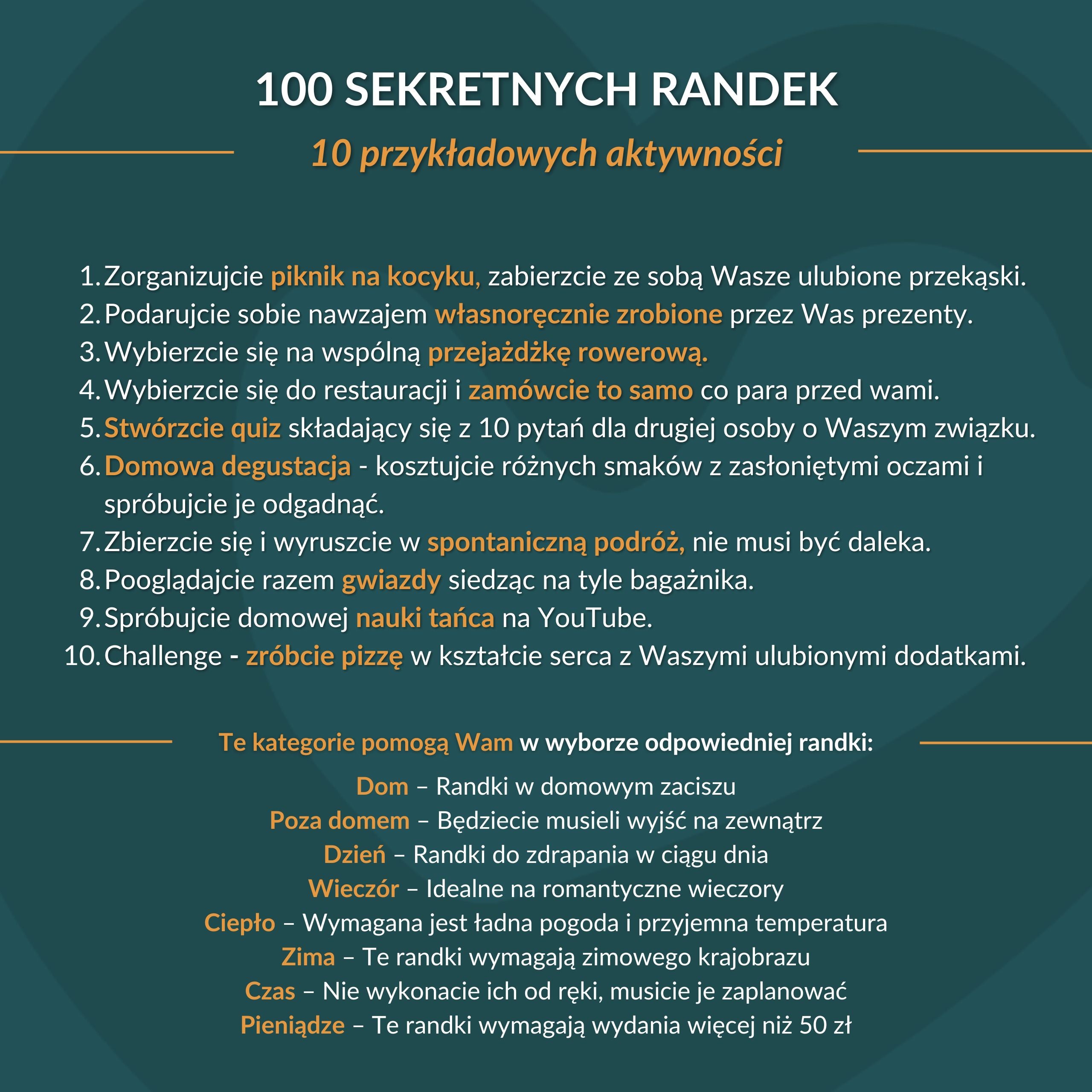 Plakat Zdrapka dla Par - 100 Sekretnych Randek