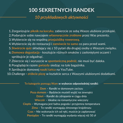 Plakat Zdrapka dla Par - 100 Sekretnych Randek