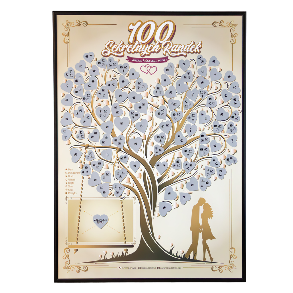 Plakat Zdrapka dla Par - 100 Sekretnych Randek