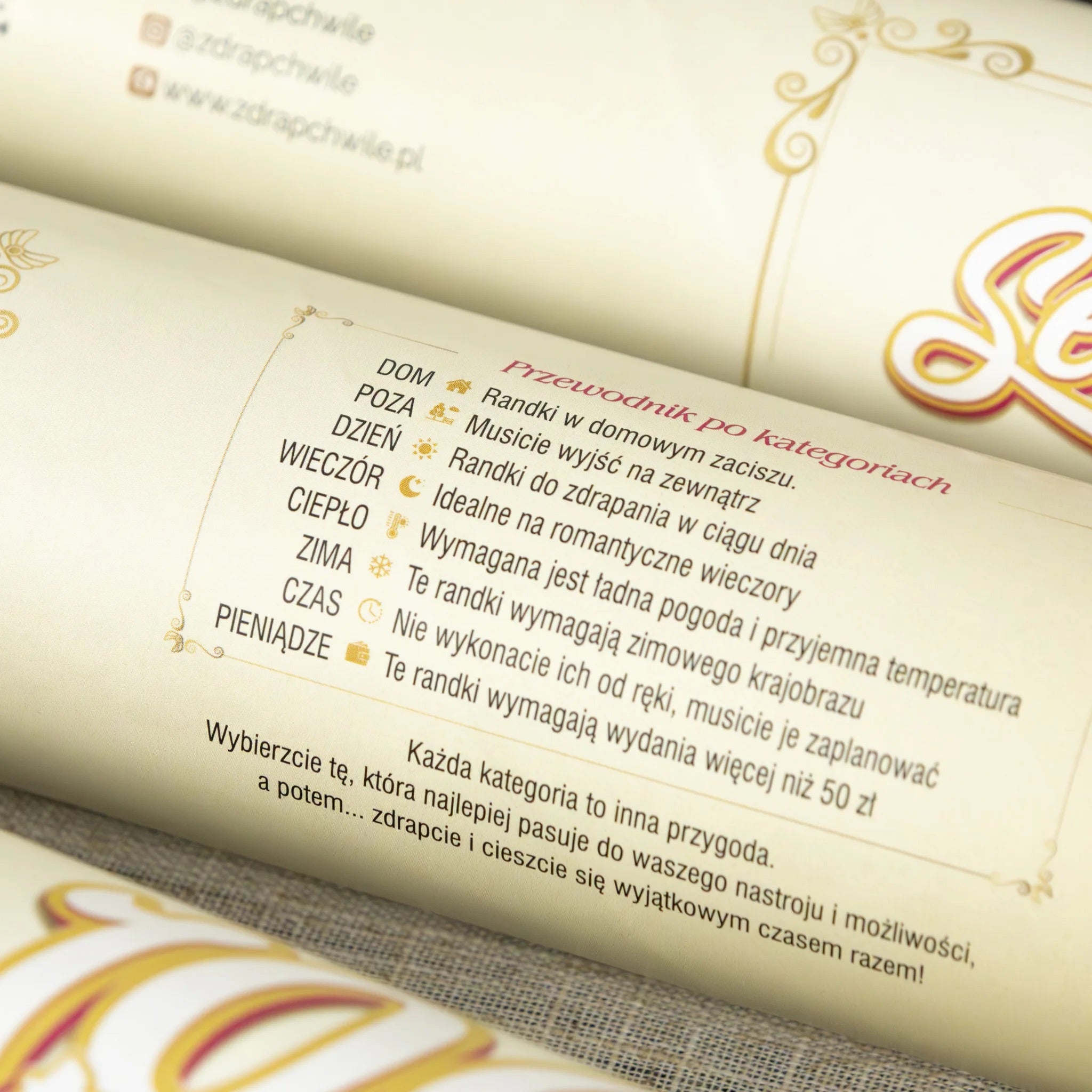 Plakat Zdrapka dla Par - 100 Sekretnych Randek