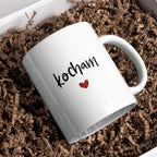 Kubek biały z napisem "KOCHAM" - 330 ml