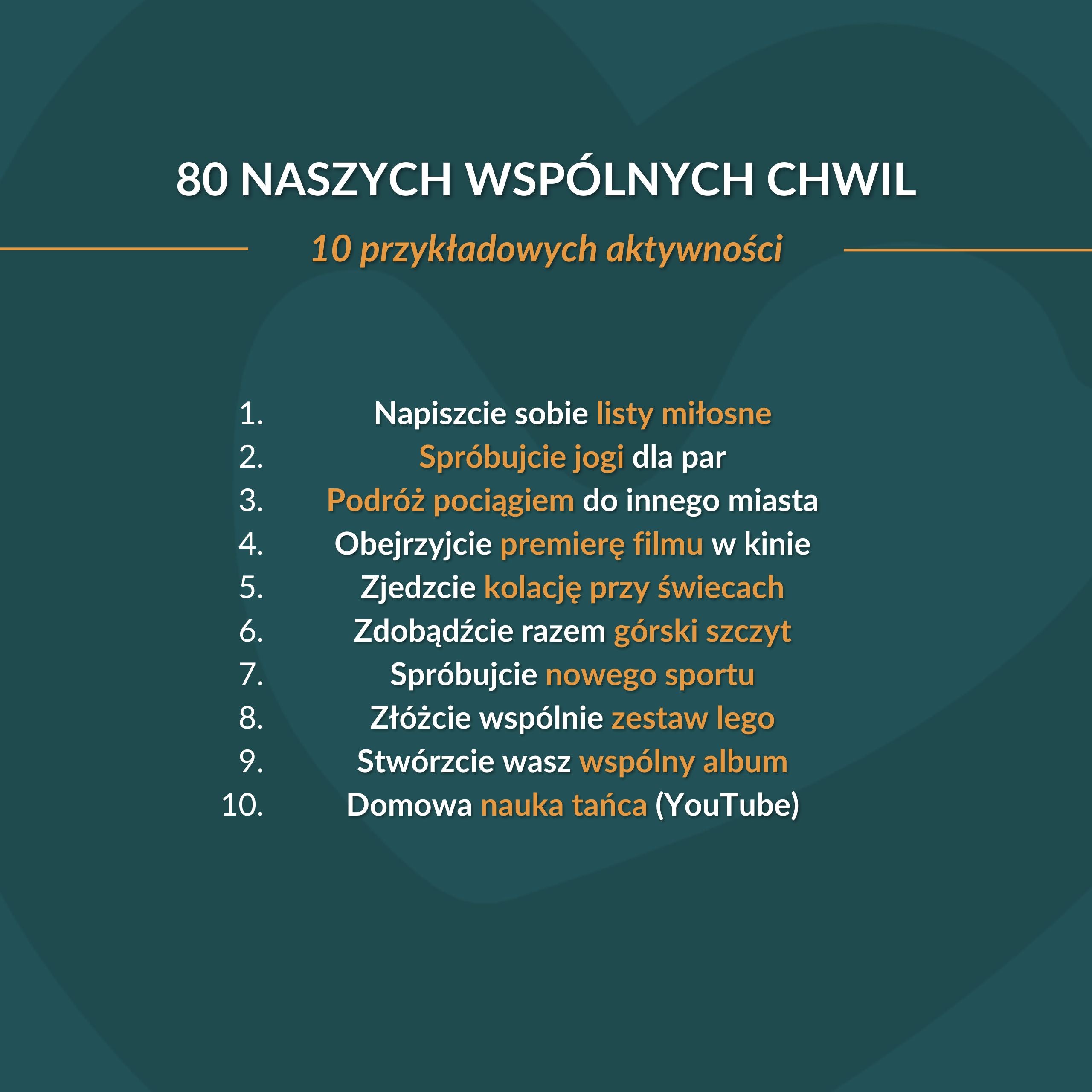 Plakat Zdrapka Dla Par - 80 Naszych Wspólnych Chwil