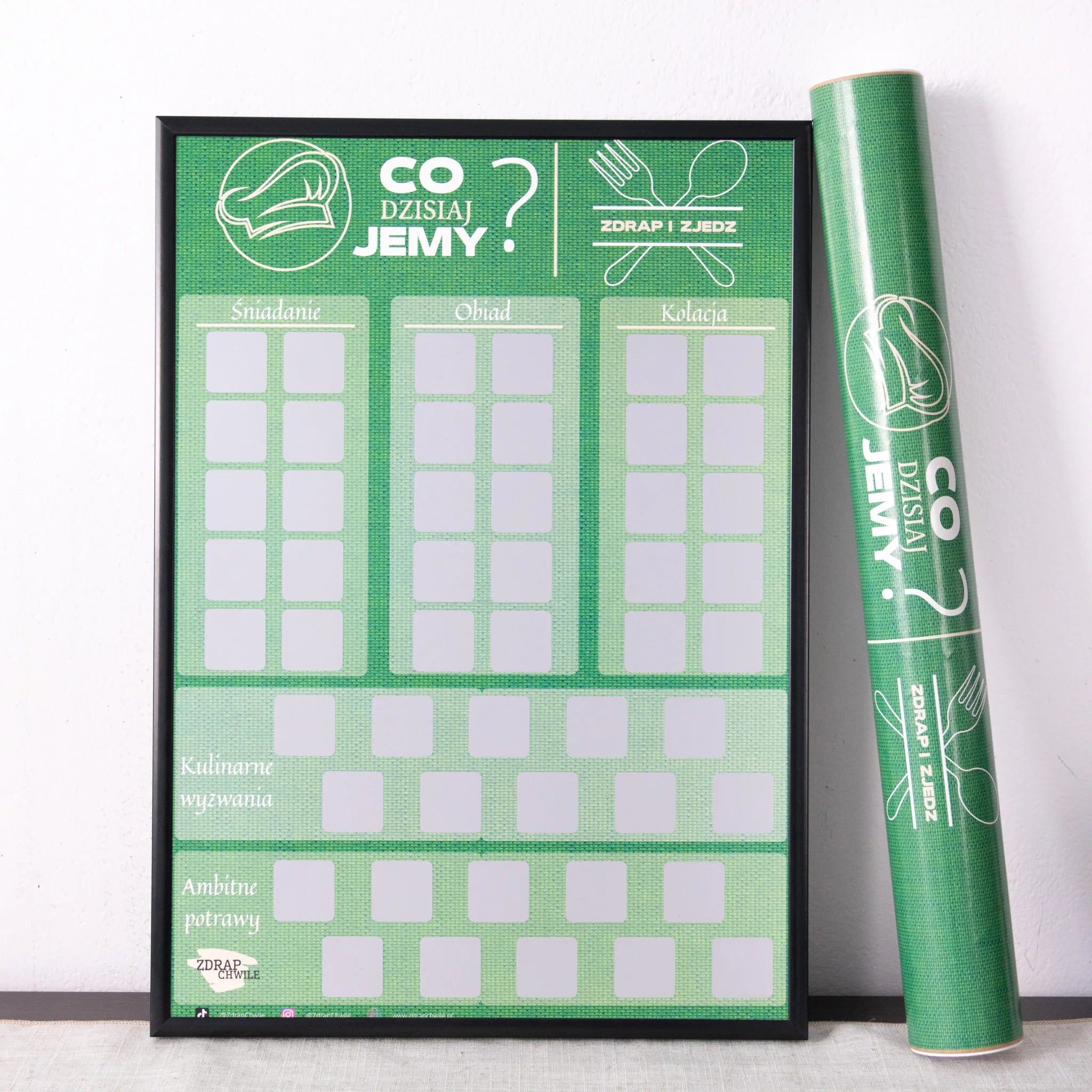 Plakat Zdrapka Kulinarny - "Co dzisiaj jemy?"