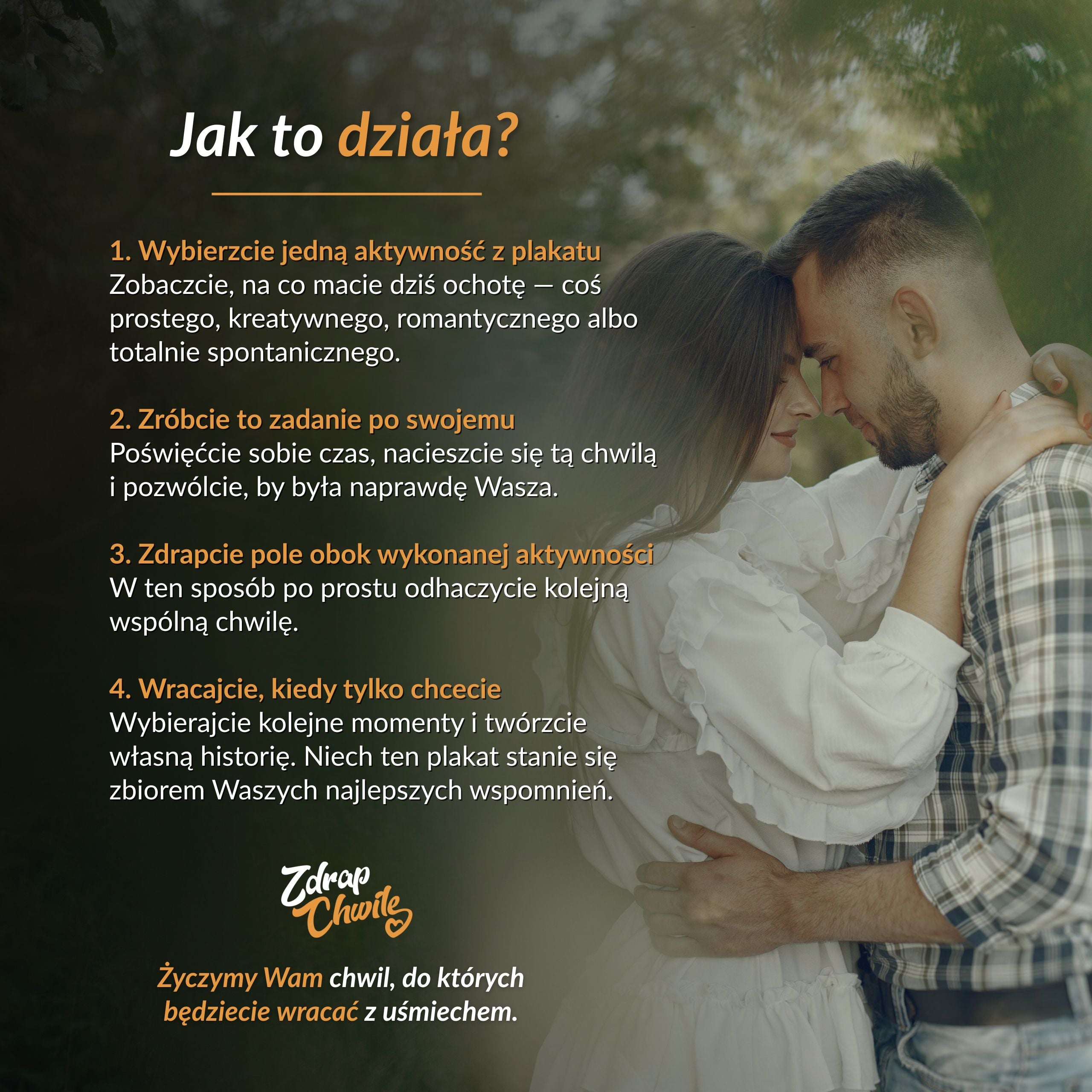 Plakat Zdrapka Dla Par - 80 Naszych Wspólnych Chwil