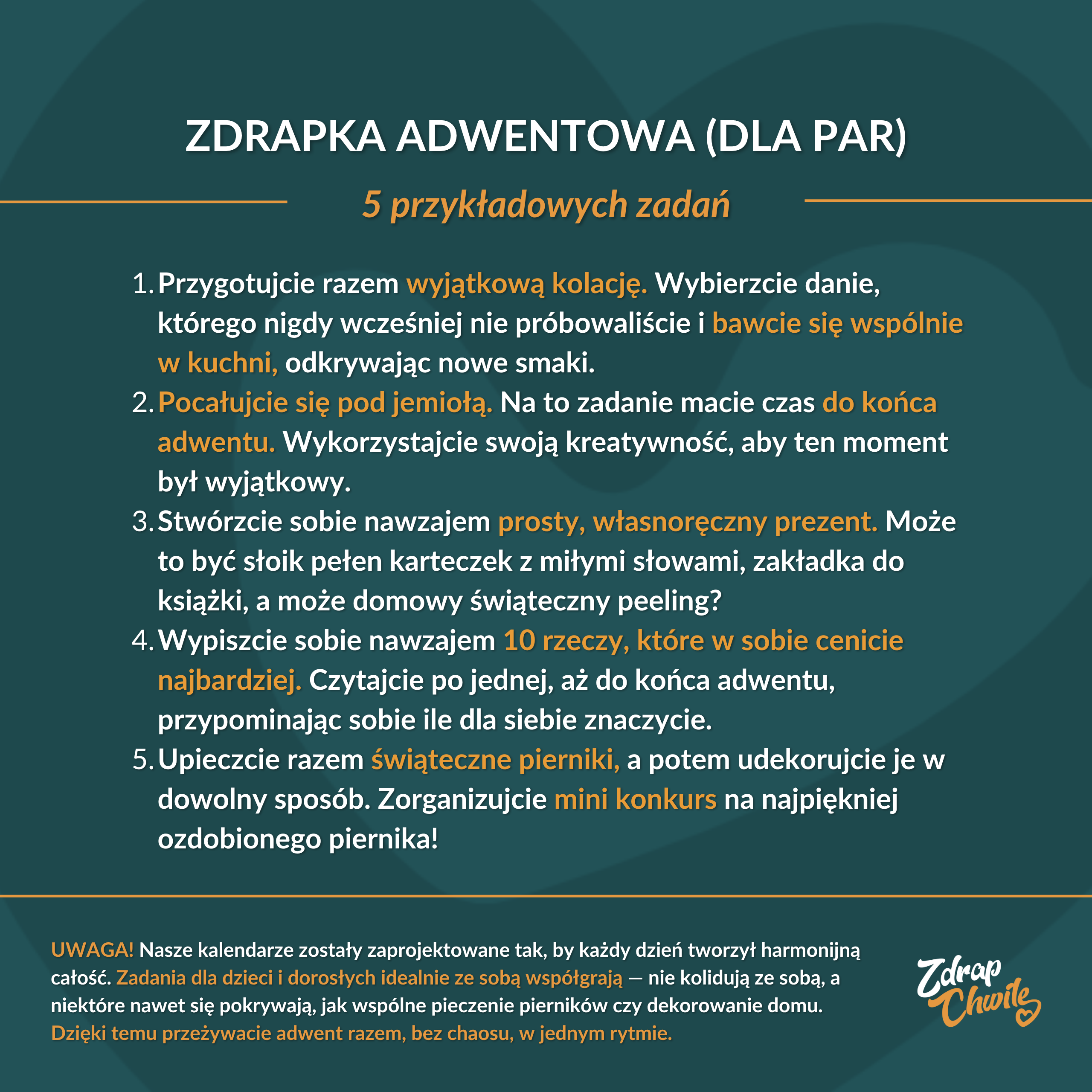 Zdrapka Adwentowa Dla Par - Adwentowe Chwile