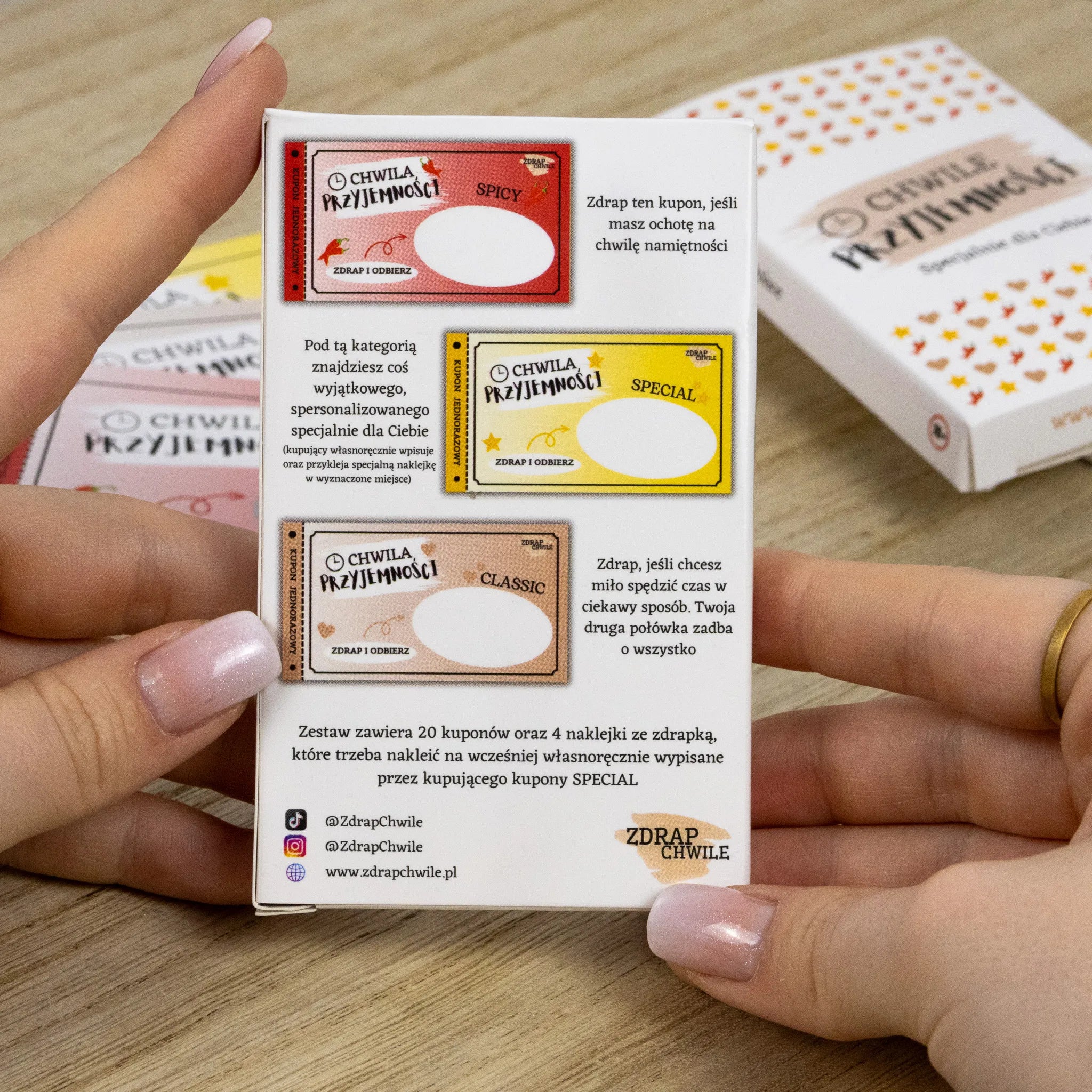 Kupony Miłości - Chwile Przyjemności (personalizacja) 20 szt.