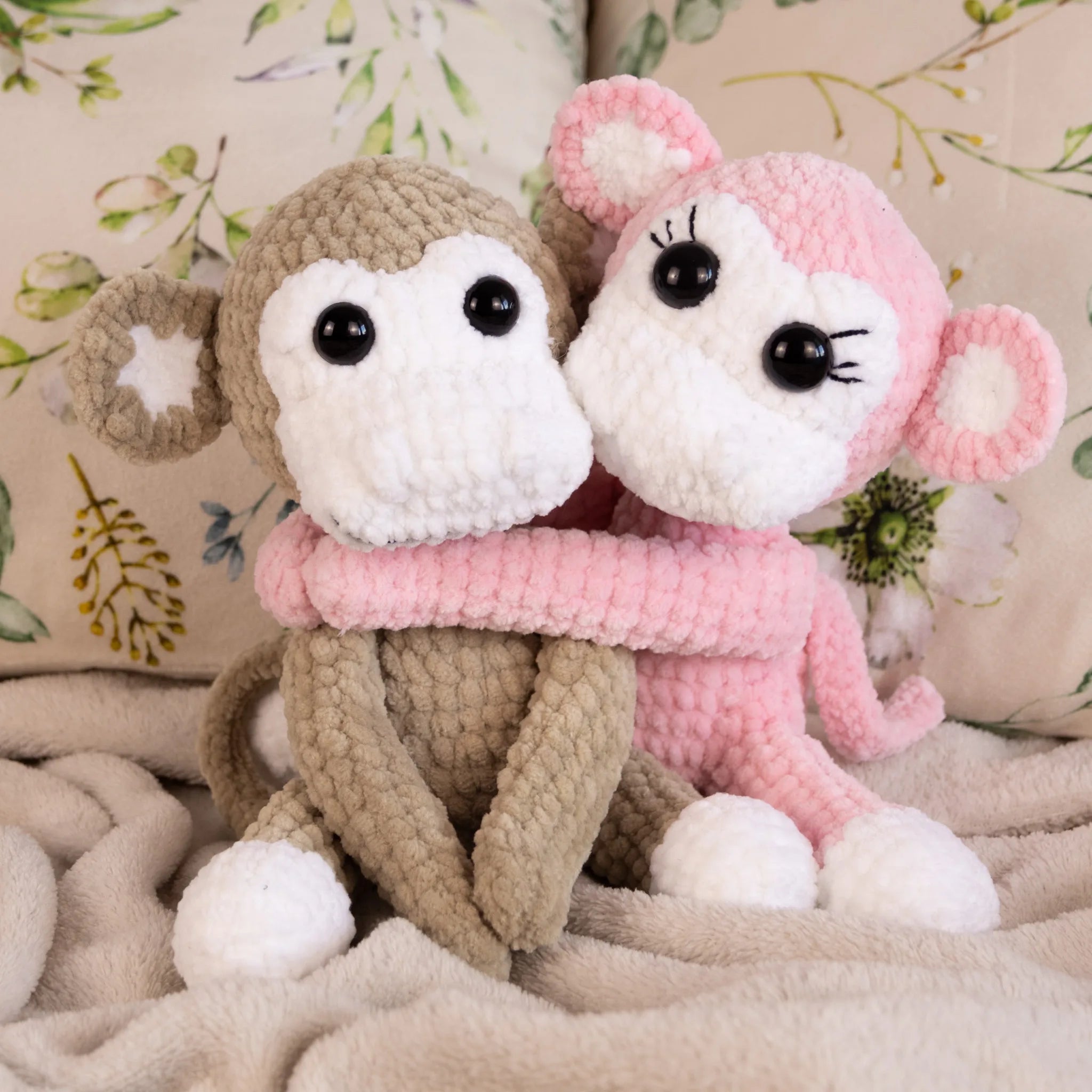 Zakochane Małpki dla Par (rękodzieło)