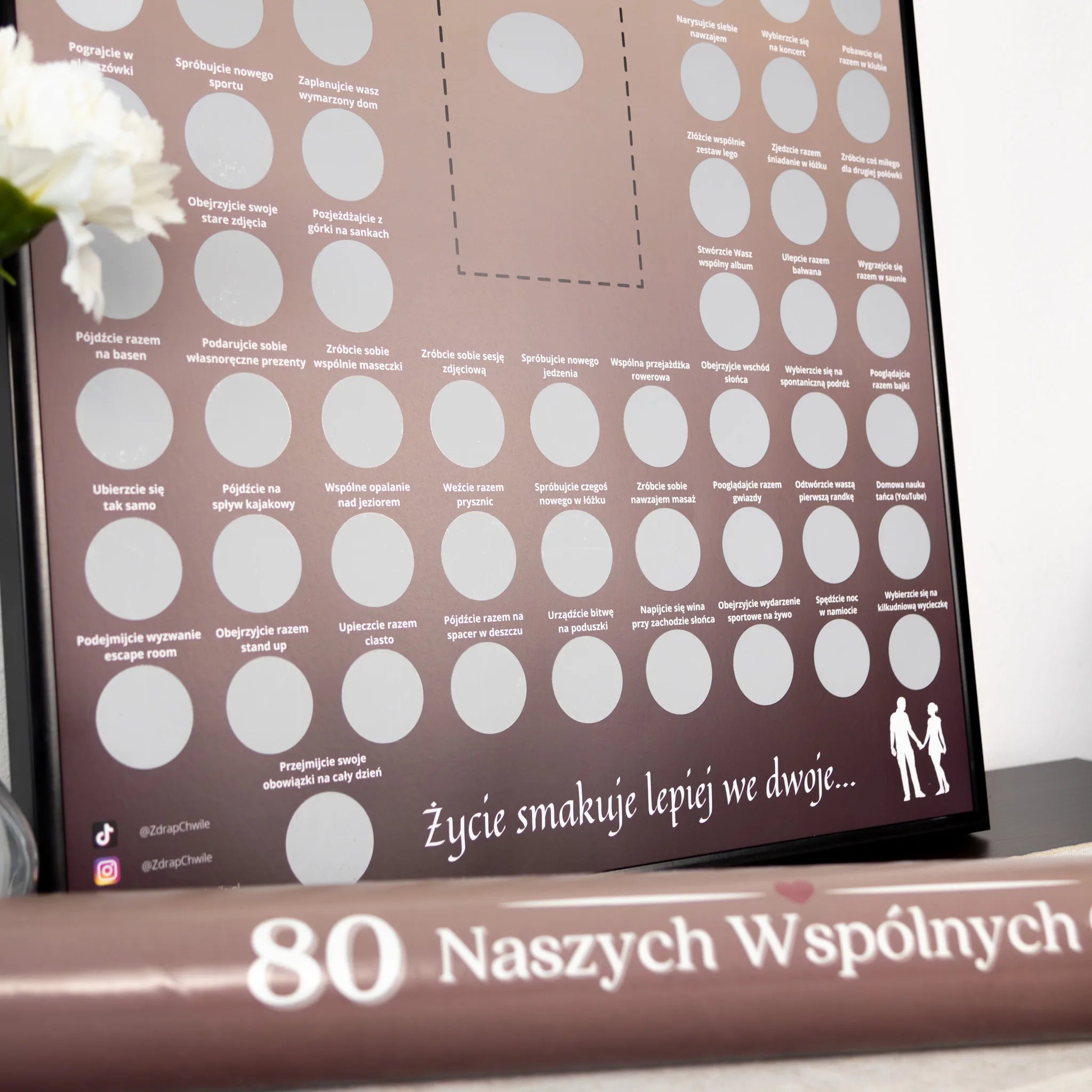 Plakat Zdrapka Dla Par - 80 Naszych Wspólnych Chwil