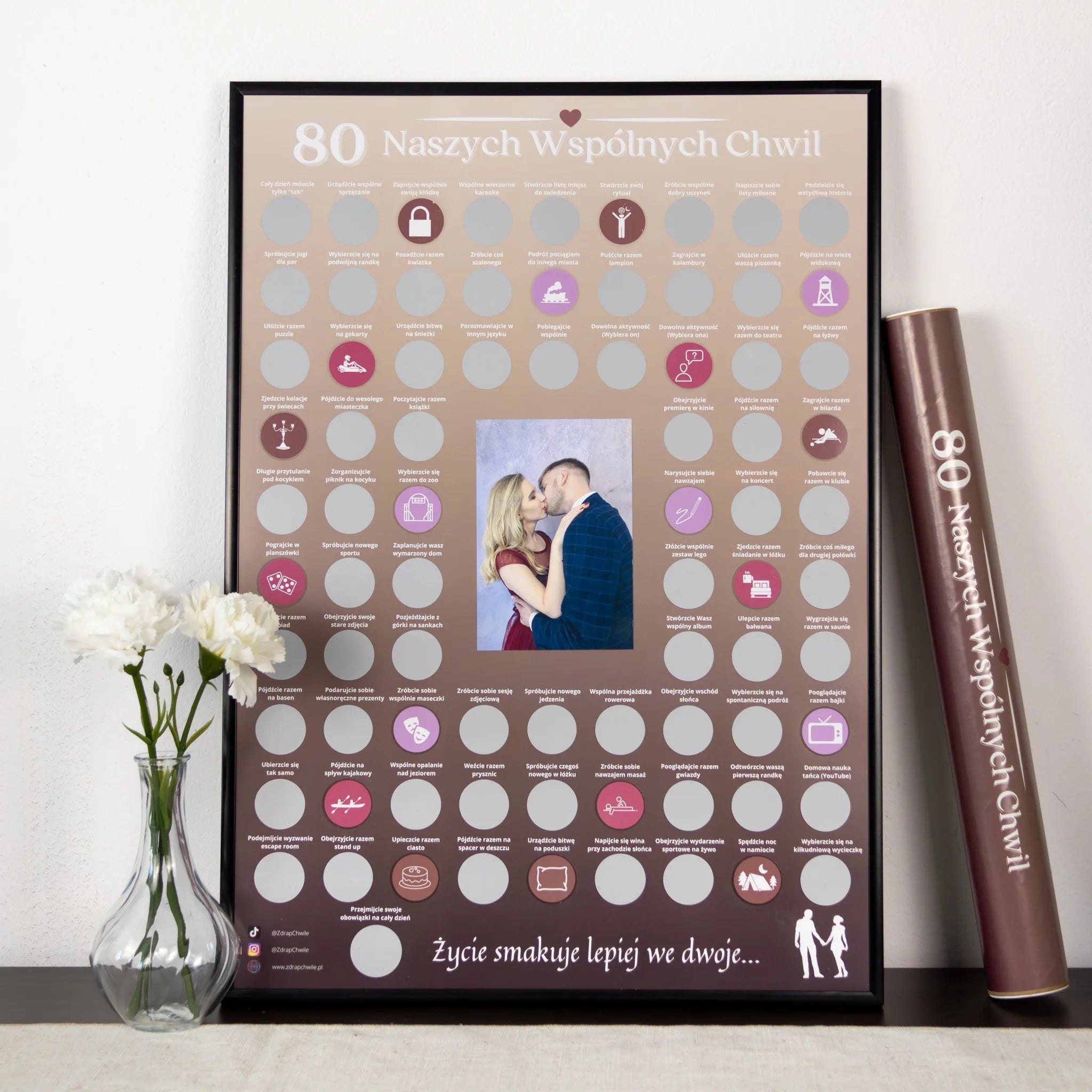 Plakat Zdrapka Dla Par - 80 Naszych Wspólnych Chwil