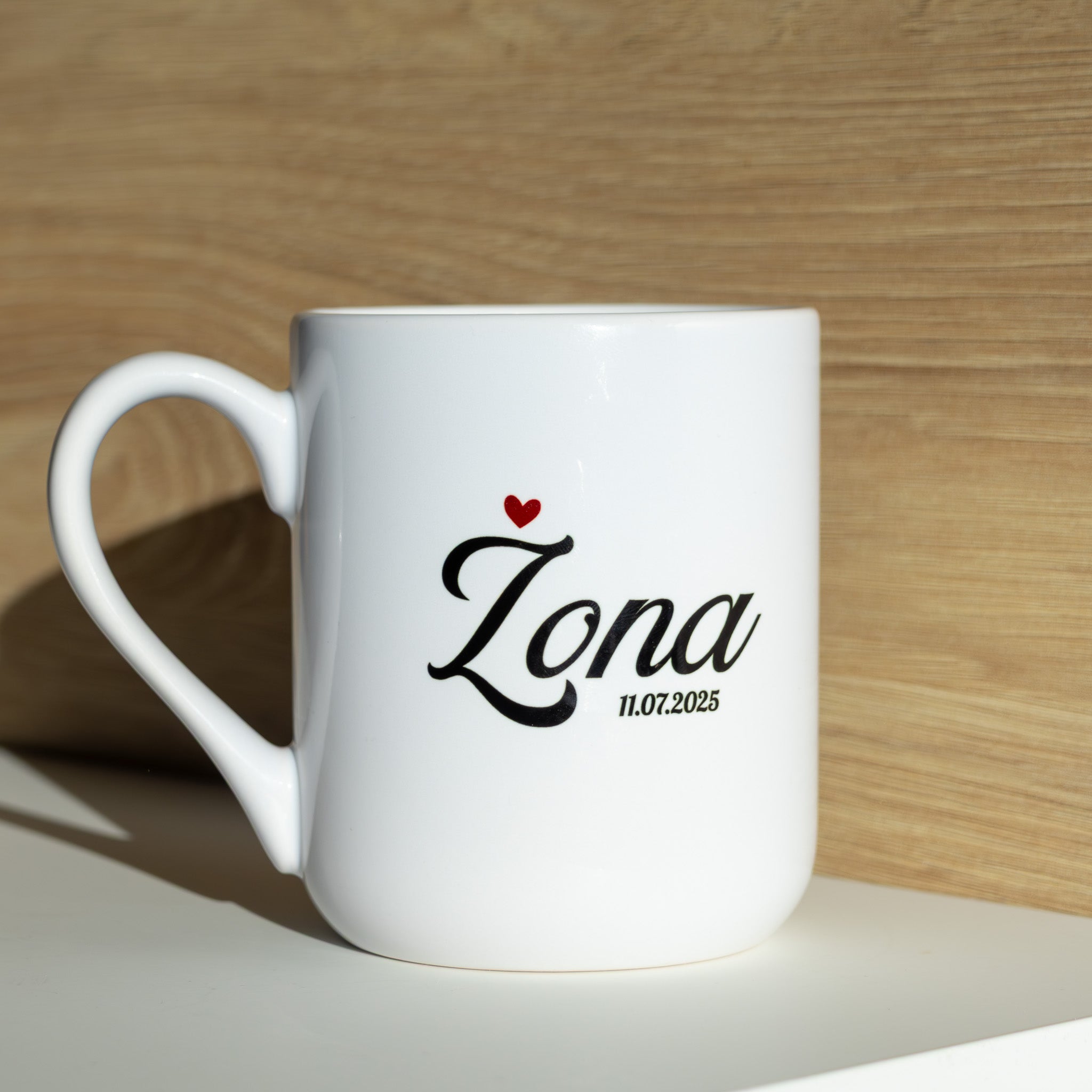 Zestaw kubków Mąż i Żona z datą ślubu – personalizowane kubki 330 ml