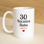 Zestaw personalizowanych kubków na rocznicę ślubu 440 ml – imiona+data