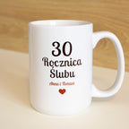 Zestaw personalizowanych kubków na rocznicę ślubu 440 ml – imiona+data