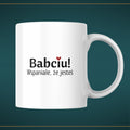 Kubek biały z napisem - "Babciu! Wspaniale, że jesteś" - 330 ml