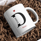 Kubek biały elegancki - "Dziadek + imię" - 330 ml