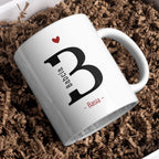 Kubek biały elegancki - "Babcia + imię" - 330 ml