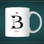 Kubek biały elegancki - "Babcia + imię" - 330 ml