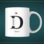 Kubek biały elegancki - "Dziadek + imię" - 330 ml