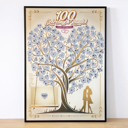 Plakat Zdrapka dla Par - 100 Sekretnych Randek