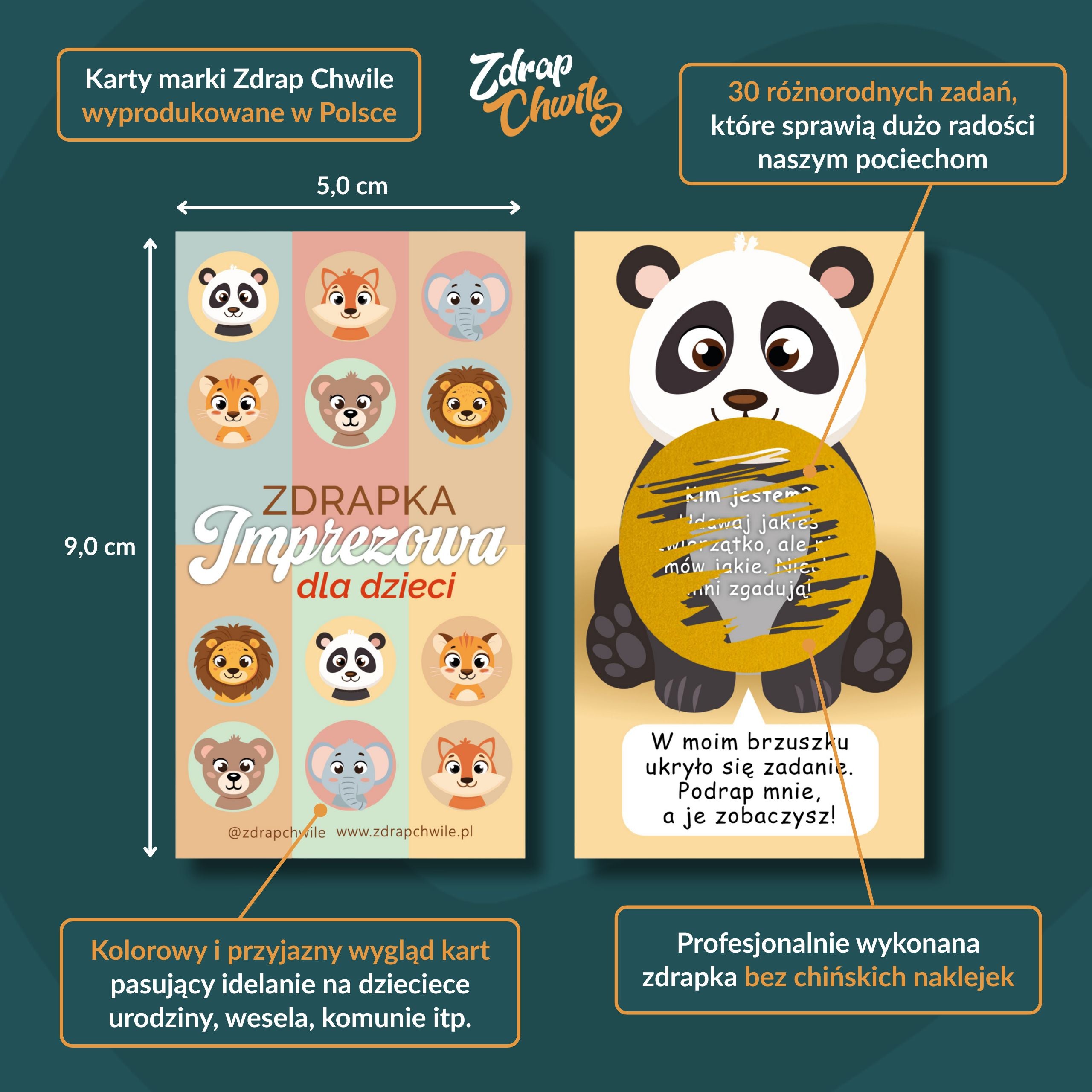 Zdrapki Imprezowe dla Dzieci