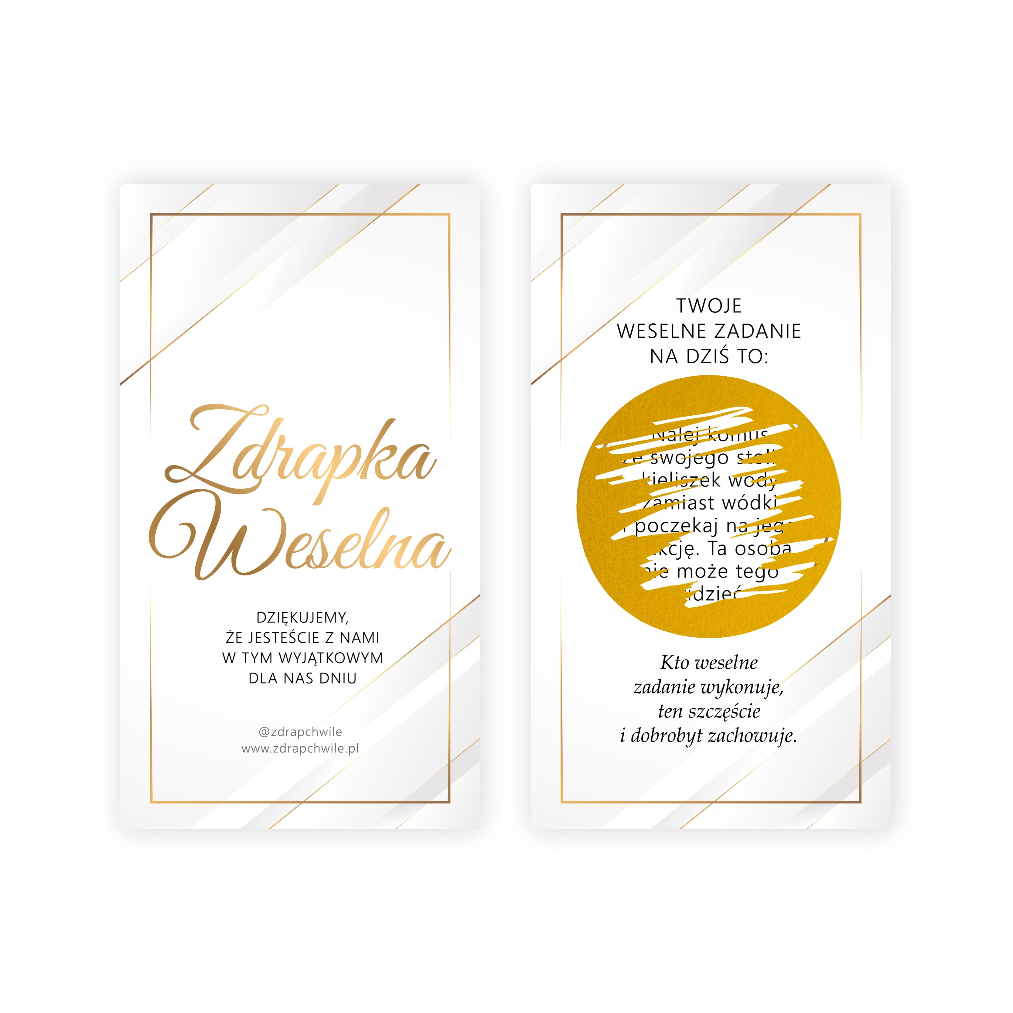 Zdrapki Weselne - Zadania dla Gości Weselnych