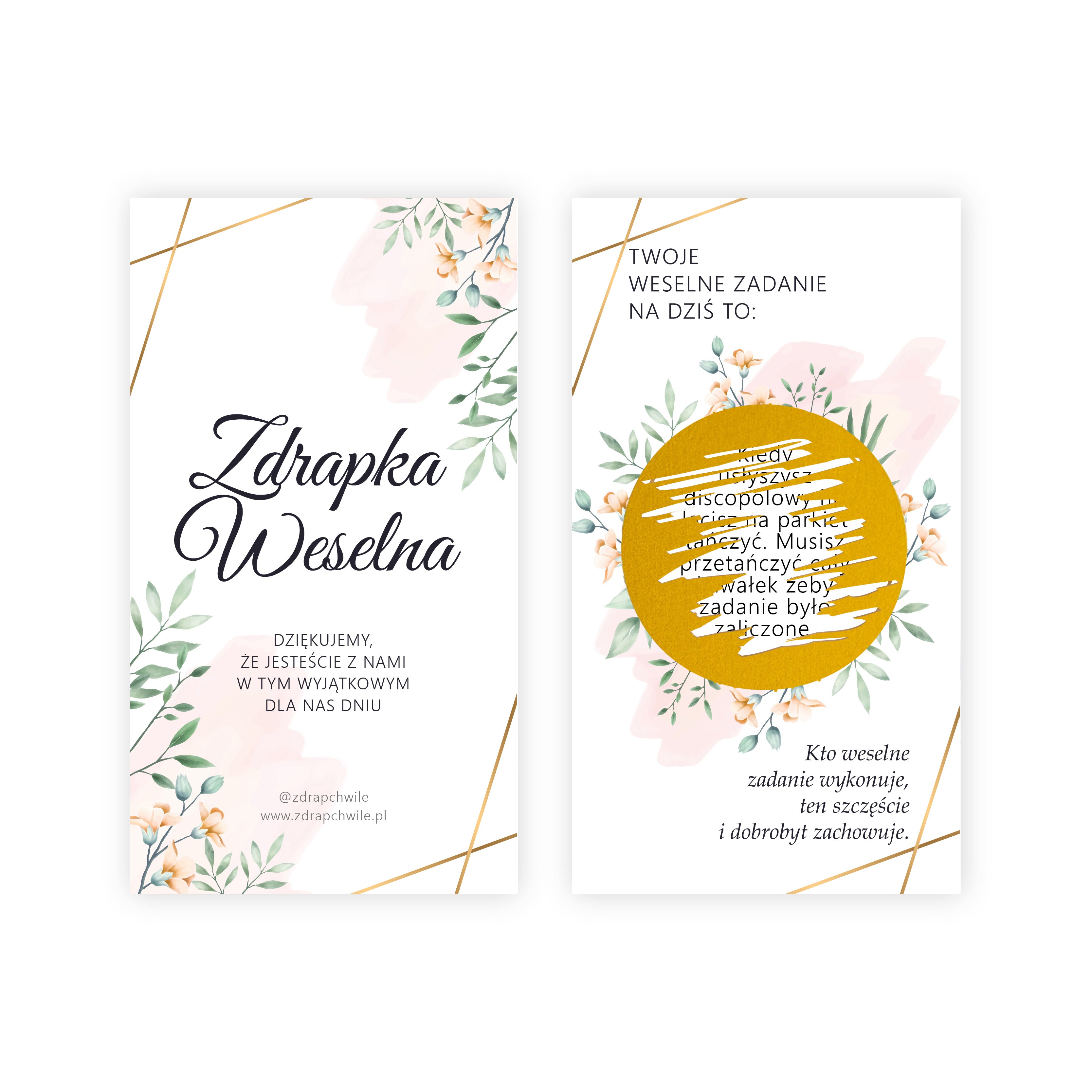 Zdrapki Weselne - Zadania dla Gości Weselnych