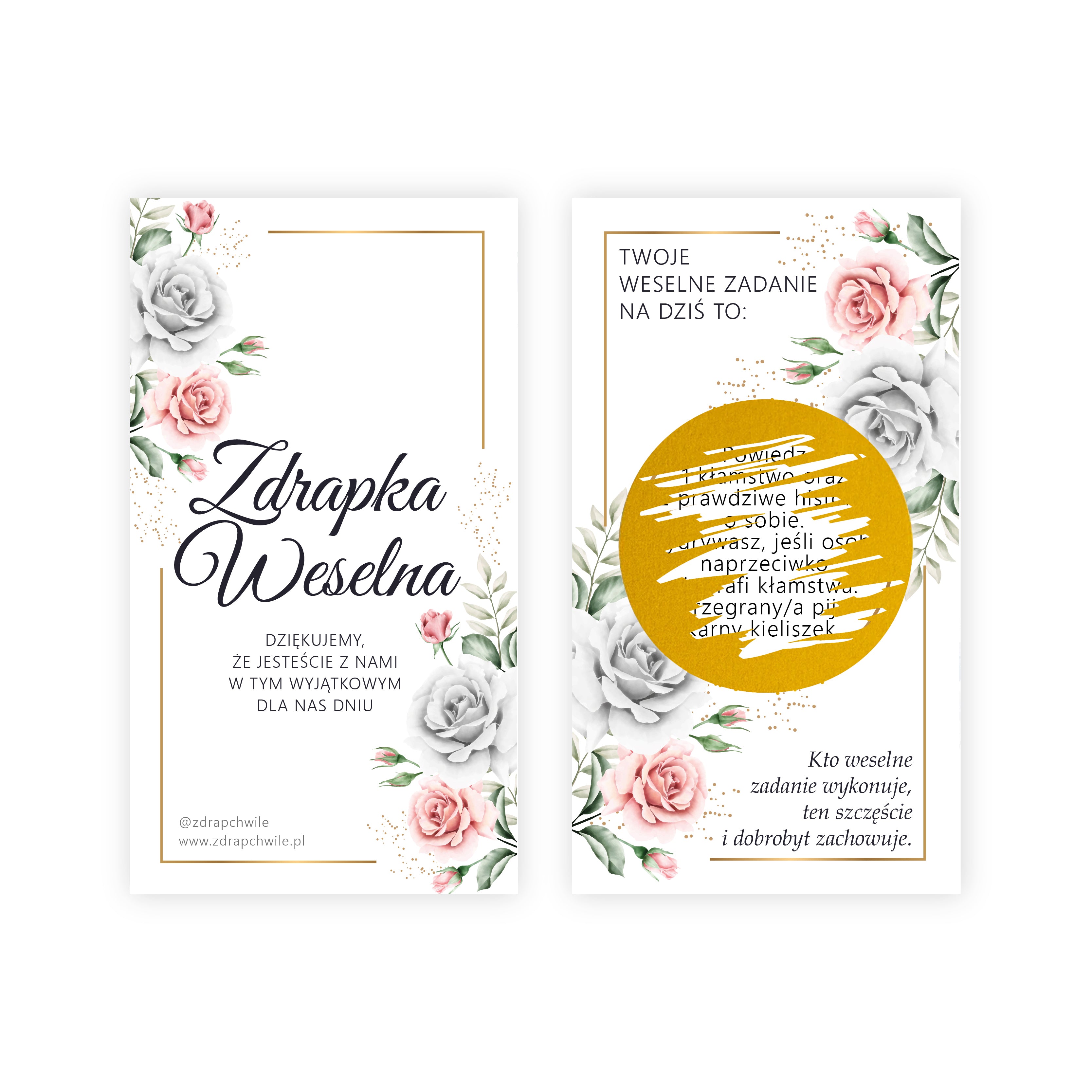 Zdrapki Weselne - Zadania dla Gości Weselnych