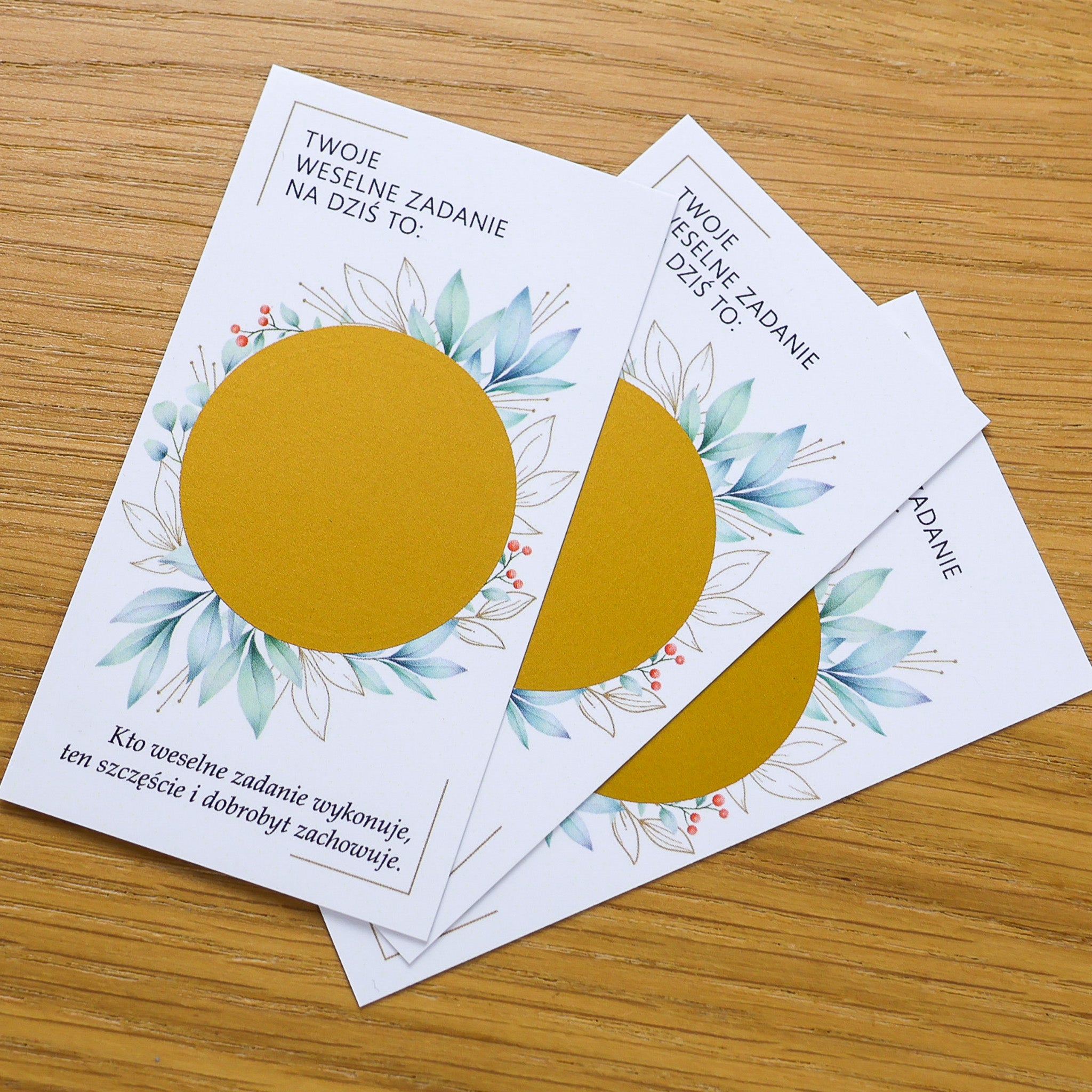 Zdrapki Weselne - Zadania dla Gości Weselnych (GAŁĄZKI)