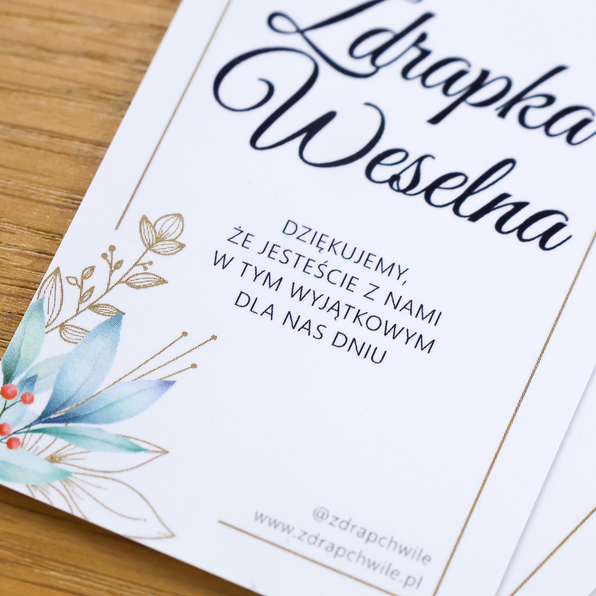 Zdrapki Weselne - Zadania dla Gości Weselnych (GAŁĄZKI)