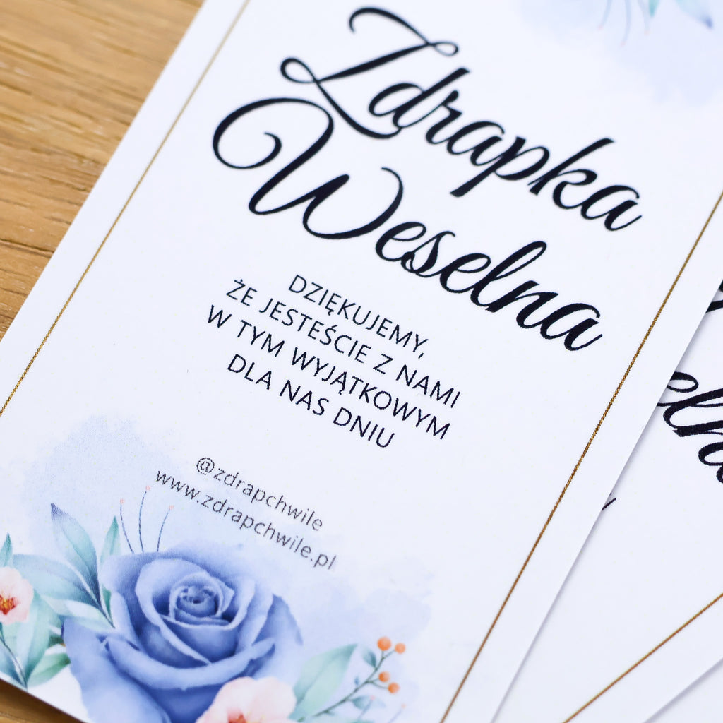 Zdrapki Weselne - Niebieska Róża
