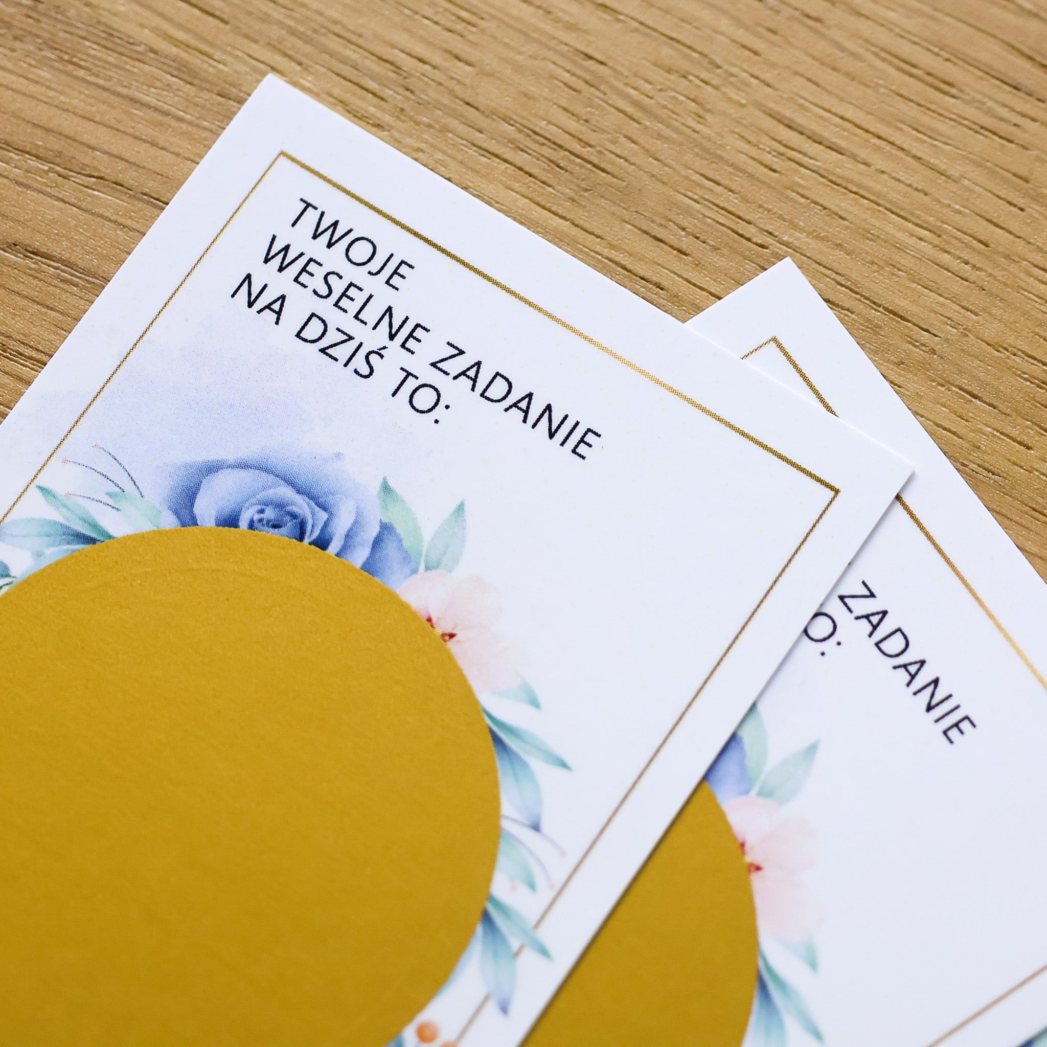 Zdrapki Weselne - Zadania dla Gości Weselnych (NIEBIESKA RÓŻA)