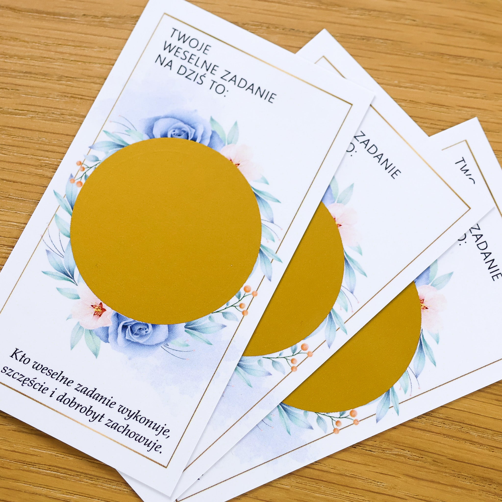 Zdrapki Weselne - Zadania dla Gości Weselnych (NIEBIESKA RÓŻA)