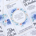 Zdrapki Weselne - Zadania dla Gości Weselnych (NIEBIESKA RÓŻA)