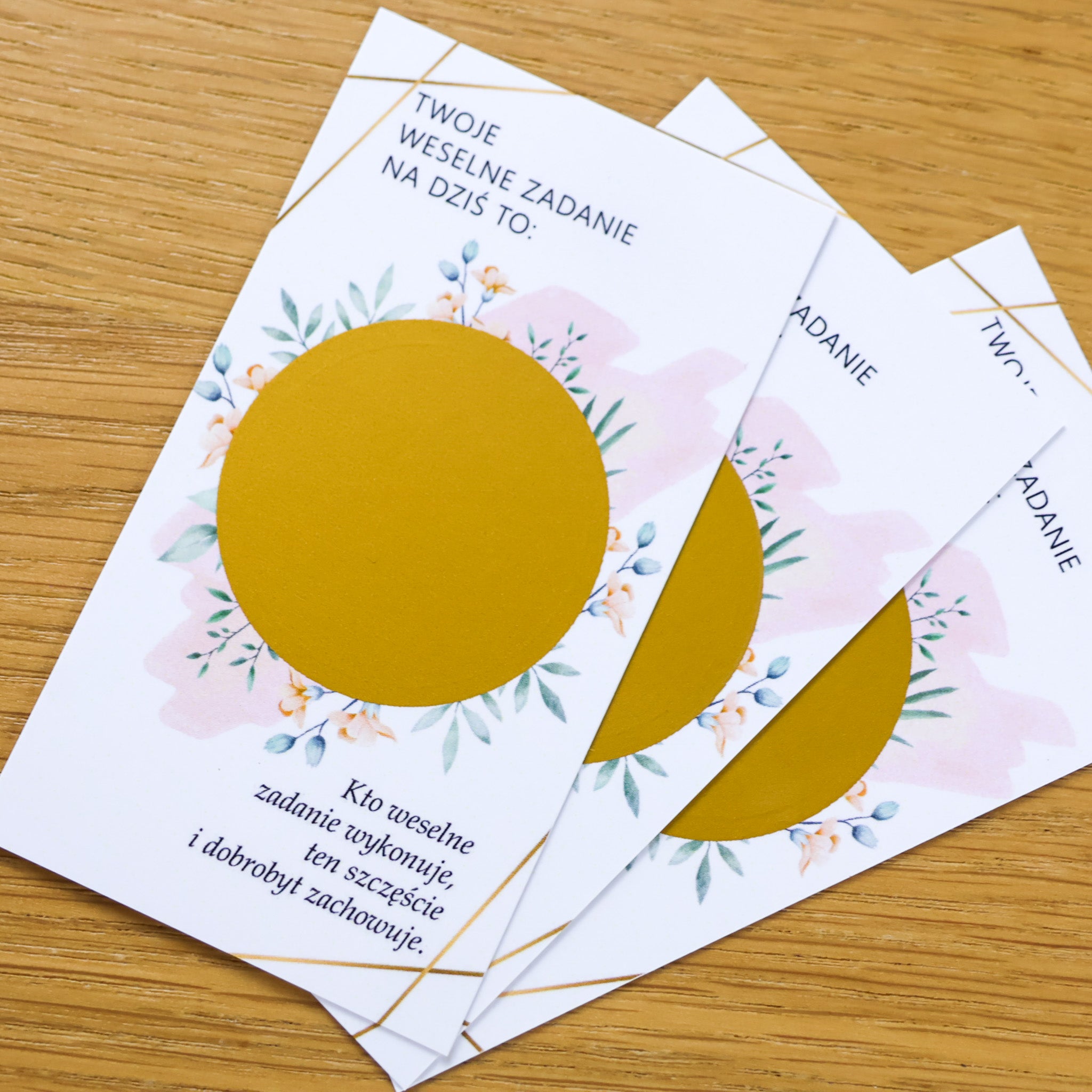 Zdrapki Weselne - Zadania dla Gości Weselnych (PASTELE)