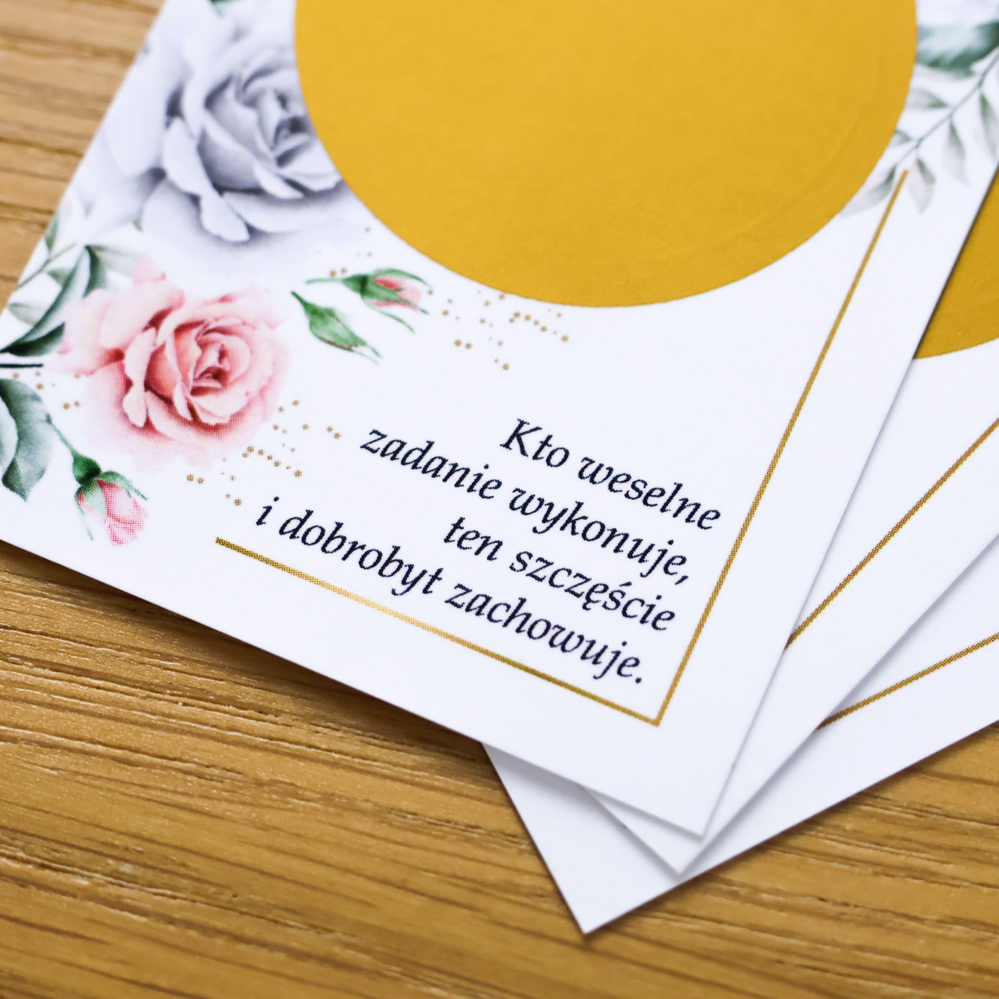 Zdrapki Weselne - Zadania dla Gości Weselnych (RÓŻE)
