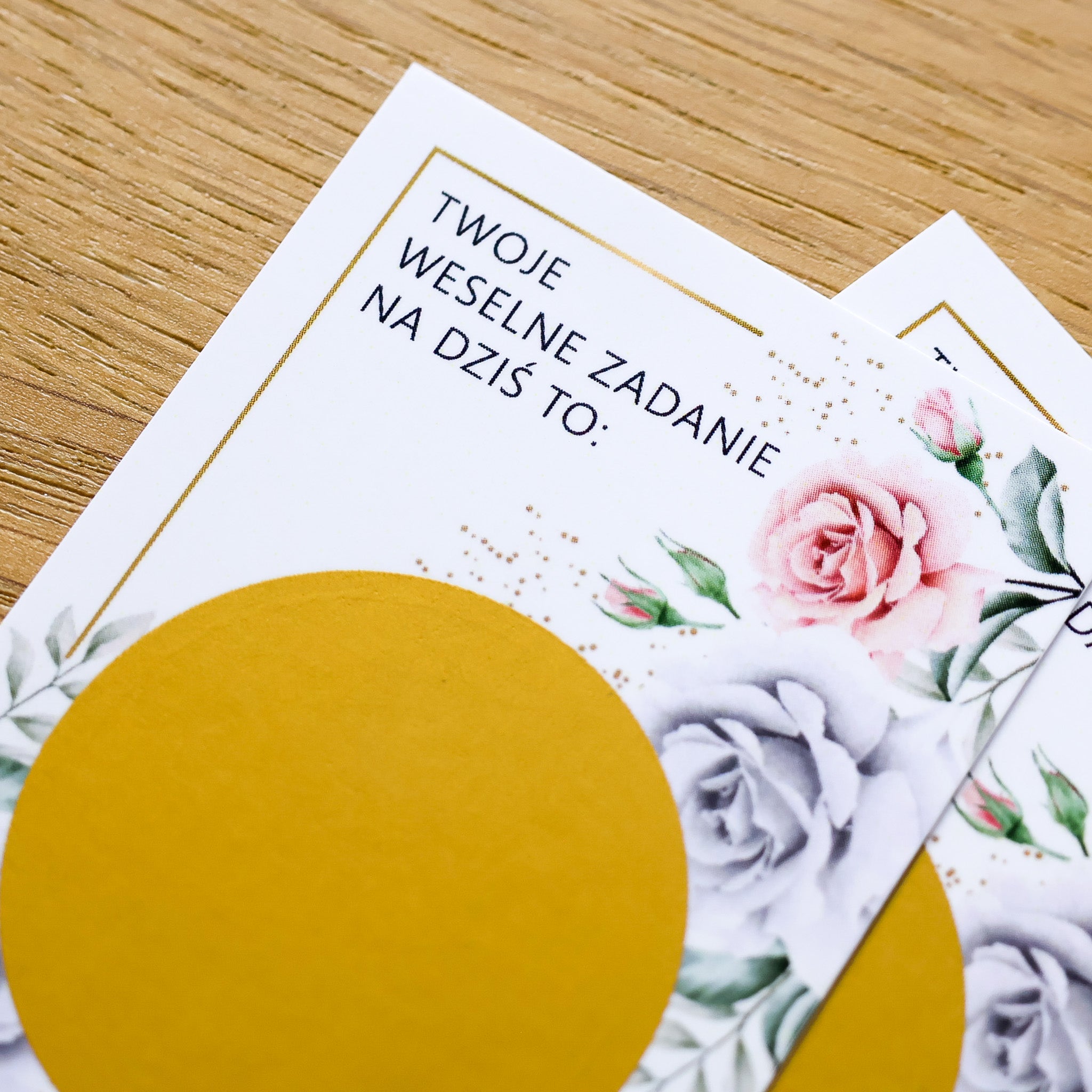 Zdrapki Weselne - Zadania dla Gości Weselnych (RÓŻE)