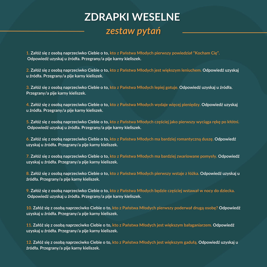 Zdrapki Weselne - Pastele
