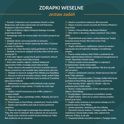 Zdrapki Weselne - Zadania dla Gości Weselnych